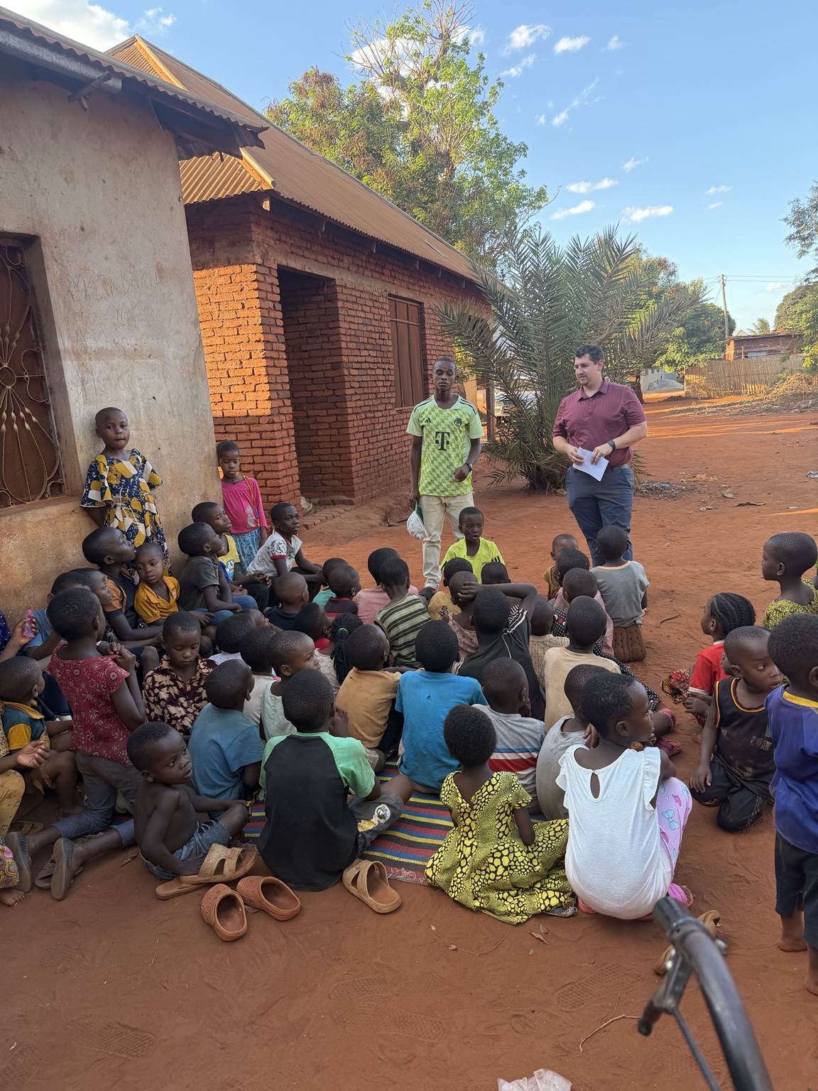 Teaching children in Tanzania