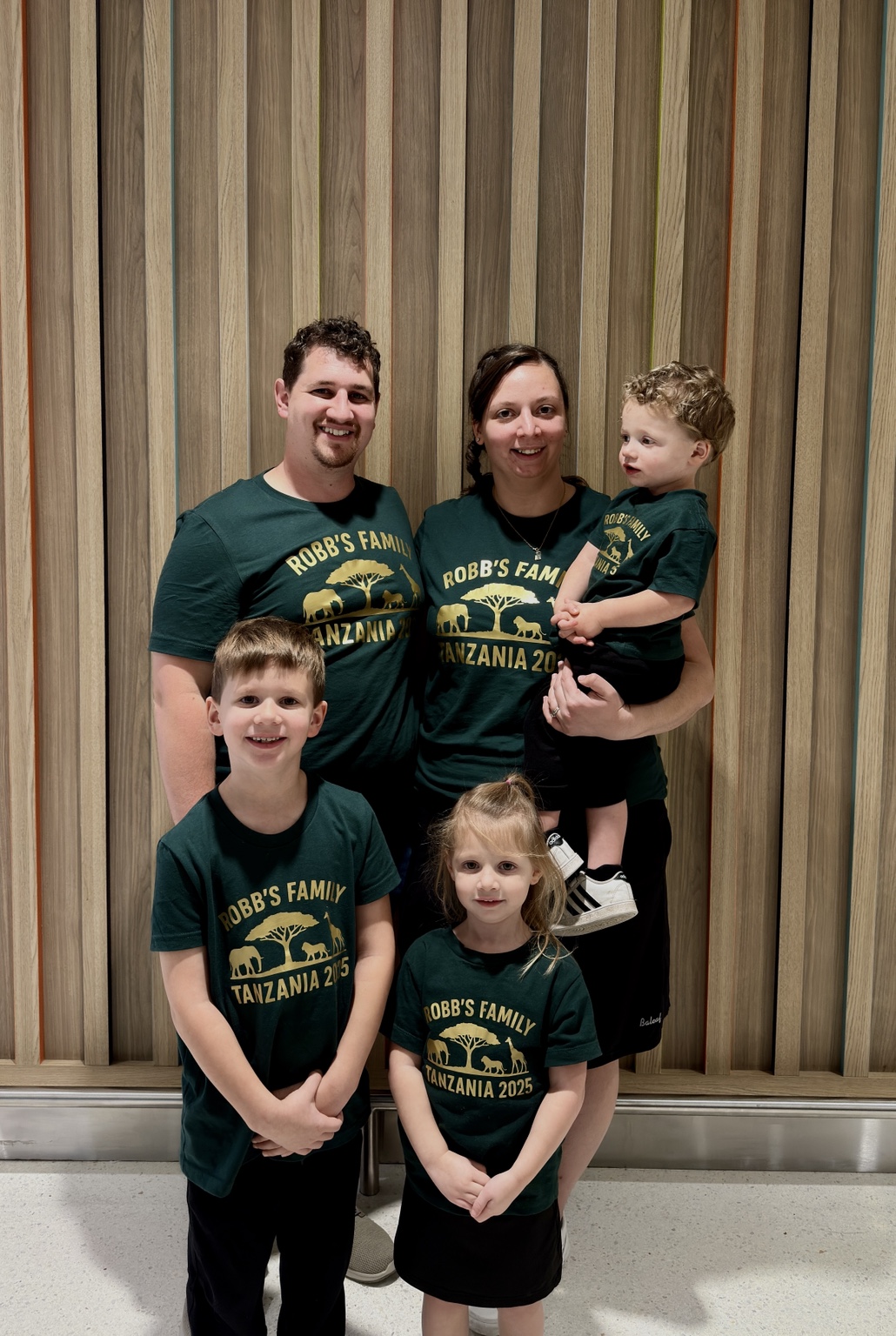 The family serving together in Tanzania